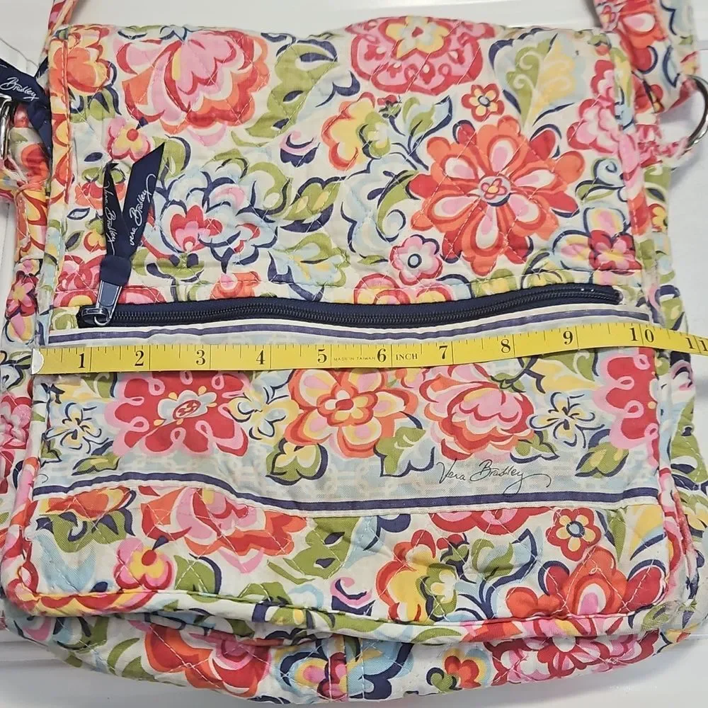 Vera Bradley Hope Garden Quilted Floral Mail Bag And Wallet